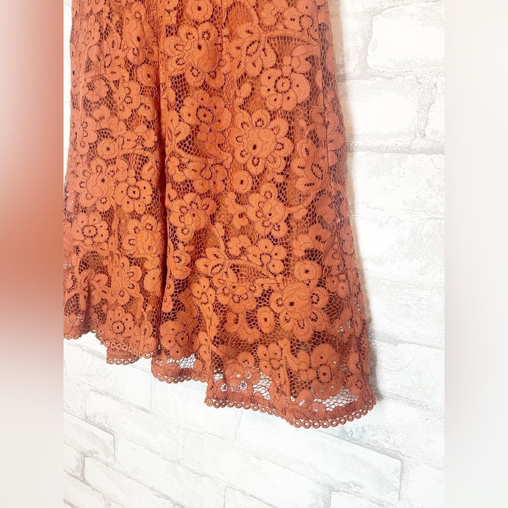 Blu Pepper Rust Colored Lace Fitted And Flare Dre… - image 3